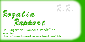 rozalia rapport business card